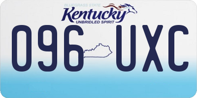 KY license plate 096UXC