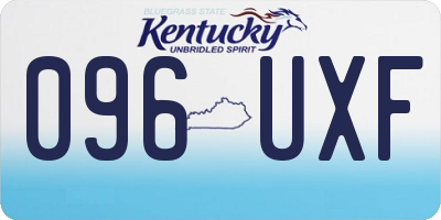 KY license plate 096UXF