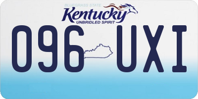 KY license plate 096UXI