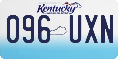 KY license plate 096UXN