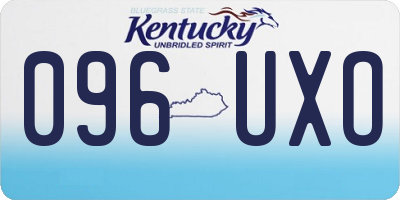KY license plate 096UXO