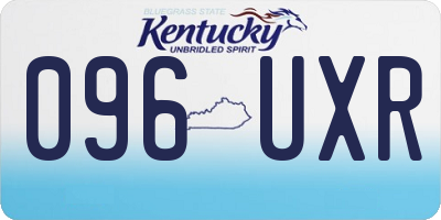 KY license plate 096UXR
