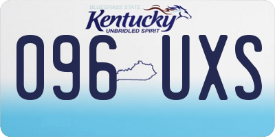 KY license plate 096UXS