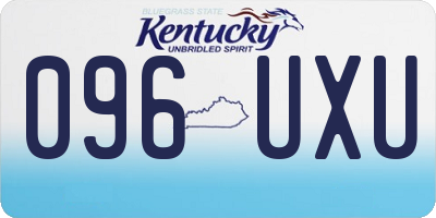 KY license plate 096UXU