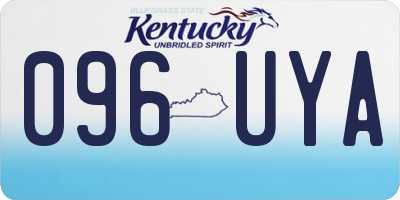 KY license plate 096UYA