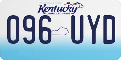 KY license plate 096UYD
