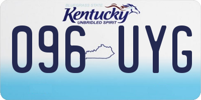 KY license plate 096UYG