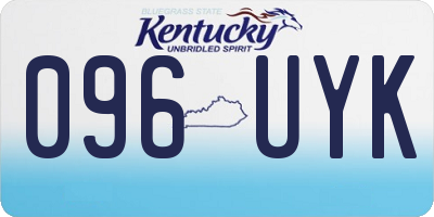 KY license plate 096UYK