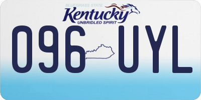 KY license plate 096UYL