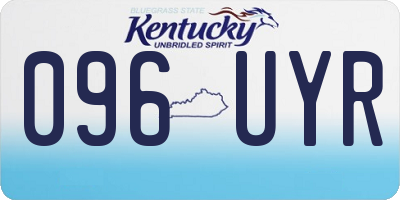 KY license plate 096UYR