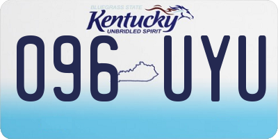 KY license plate 096UYU