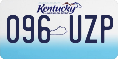 KY license plate 096UZP