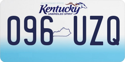 KY license plate 096UZQ