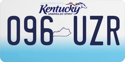 KY license plate 096UZR