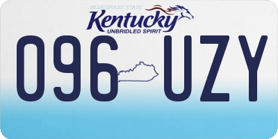 KY license plate 096UZY