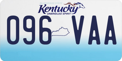 KY license plate 096VAA