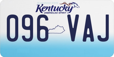 KY license plate 096VAJ