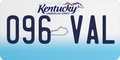 KY license plate 096VAL