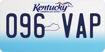 KY license plate 096VAP