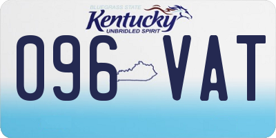 KY license plate 096VAT