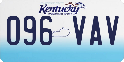 KY license plate 096VAV