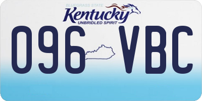 KY license plate 096VBC