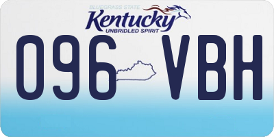 KY license plate 096VBH