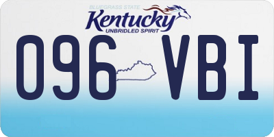 KY license plate 096VBI