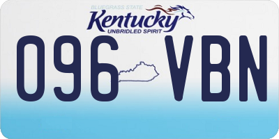 KY license plate 096VBN