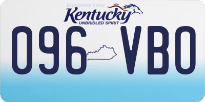 KY license plate 096VBO