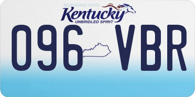 KY license plate 096VBR