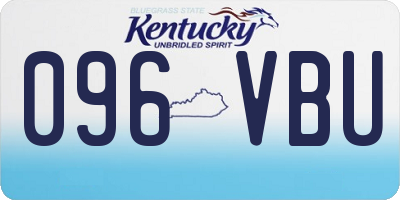 KY license plate 096VBU