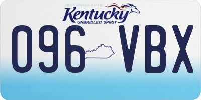 KY license plate 096VBX