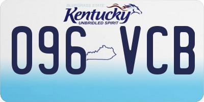 KY license plate 096VCB