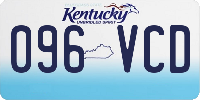 KY license plate 096VCD