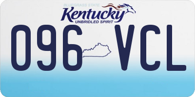 KY license plate 096VCL