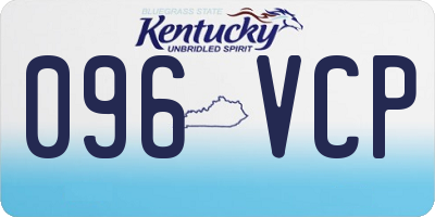 KY license plate 096VCP