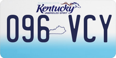KY license plate 096VCY