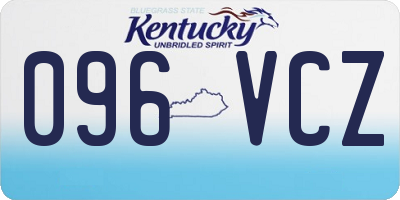 KY license plate 096VCZ
