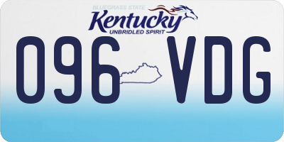 KY license plate 096VDG