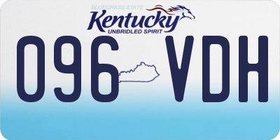 KY license plate 096VDH