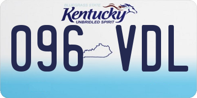 KY license plate 096VDL
