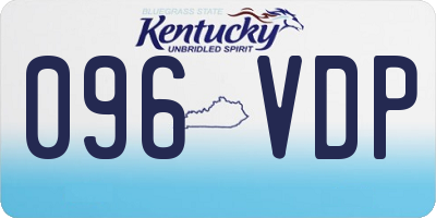 KY license plate 096VDP