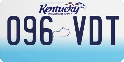 KY license plate 096VDT