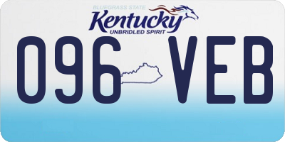 KY license plate 096VEB