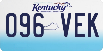 KY license plate 096VEK