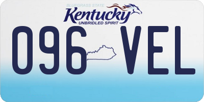 KY license plate 096VEL