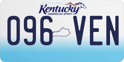 KY license plate 096VEN