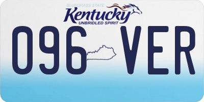 KY license plate 096VER