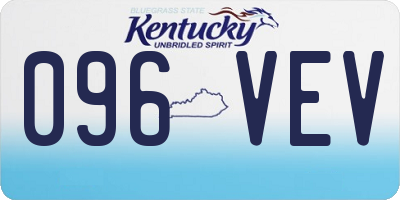 KY license plate 096VEV